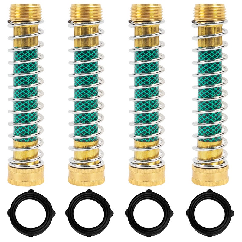 Hourleey Garden Hose Protector  Hose Extension Adapter with Coil Spring (4 PCS) - Image 1